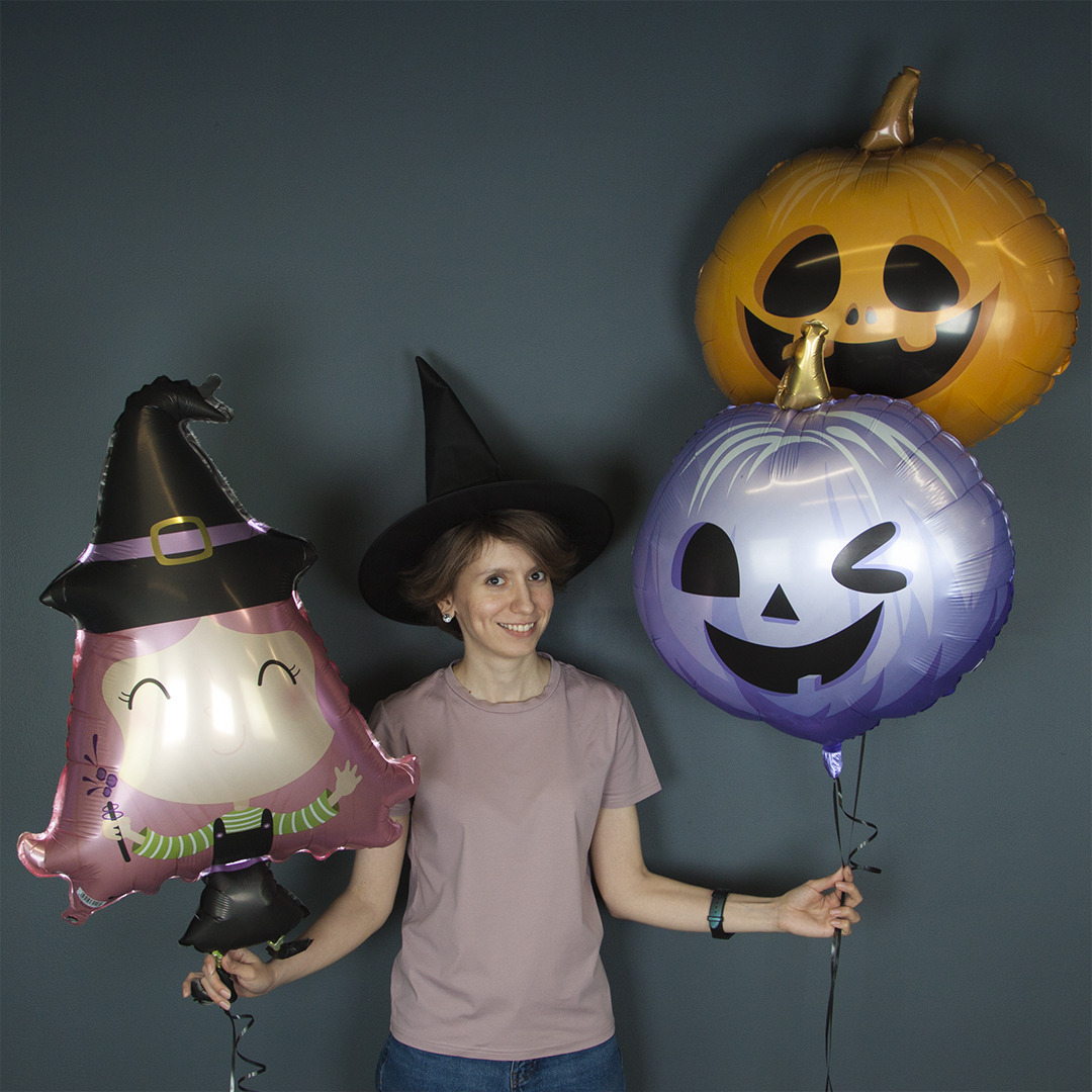 Шар (33''/84 см) Фигура, Маленькая ведьмочка, 1 шт.