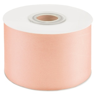 Лента атласная (5 см*22,85 м) Нежный персик, 1 шт.