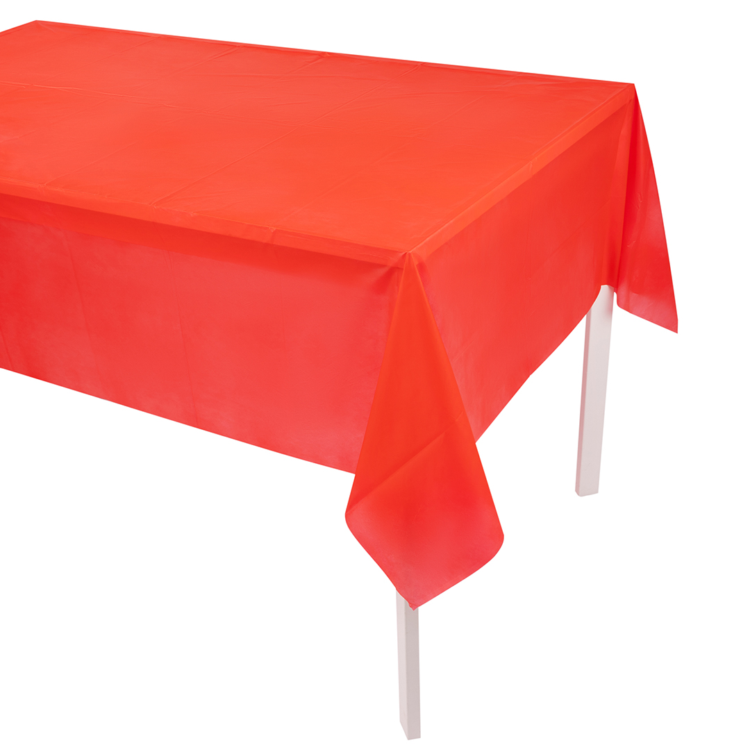 Скатерть одноразовая, Мастхэв, Красный, 137*274 см, 1 шт.
