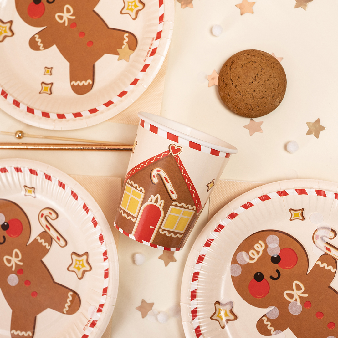 Тарелки (7''/18 см) Пряничный человечек, 6 шт.