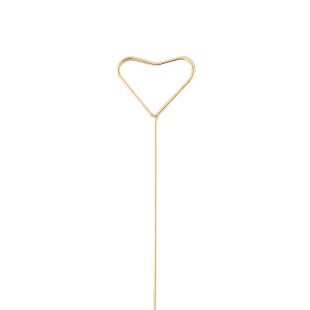 Топпер для открыток в букет, Сердце, Золото, 3*34 см, 10 шт.