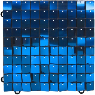 Декоративная панель Пайетки, 30*30 см. Королевский синий, Металлик, 1 шт.