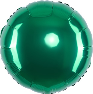 Шар (18''/46 см) Круг, Зеленый, Сатин, 1 шт.