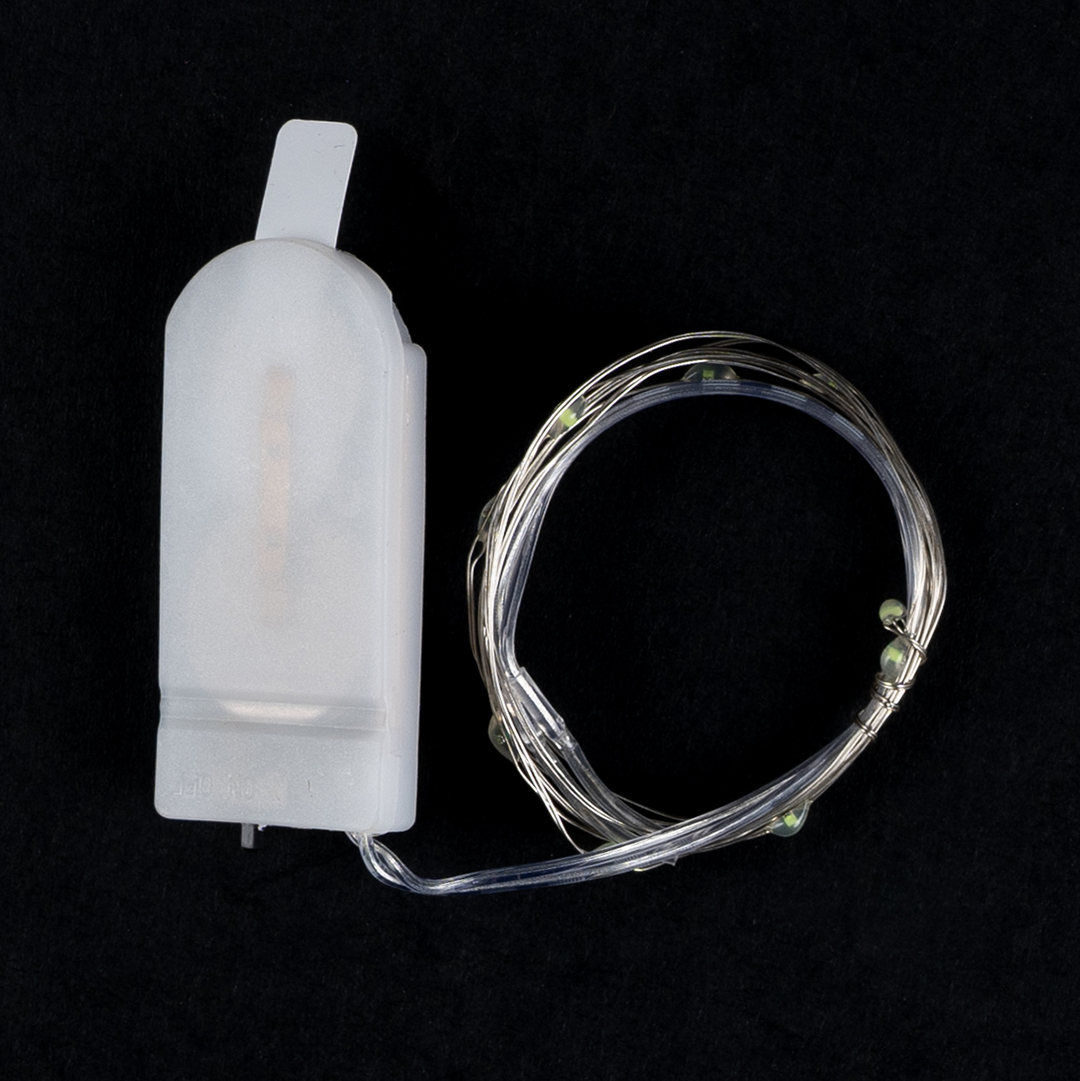 Светодиодная гирлянда, Роса 10 Led, IP10, 1 м. Зеленый, 1 шт.