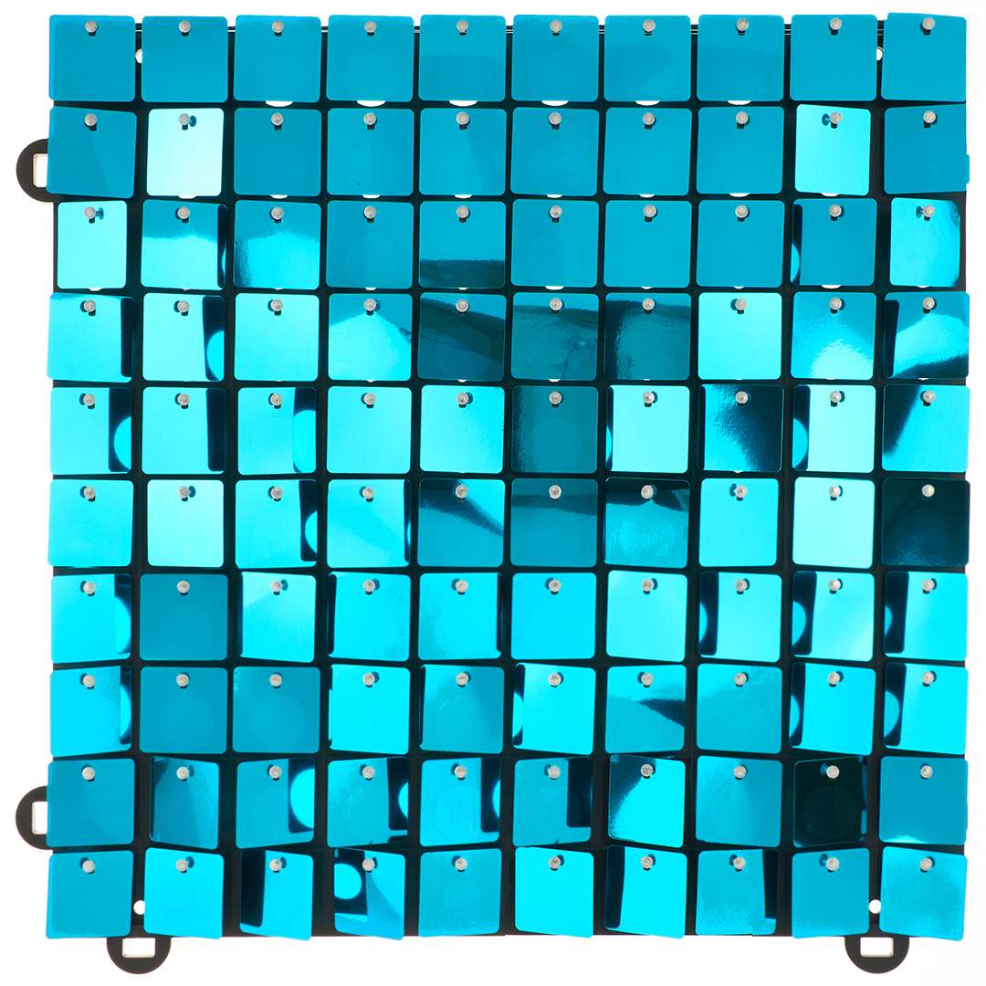 Декоративная панель Пайетки, 30*30 см. Голубой, Металлик, 1 шт.