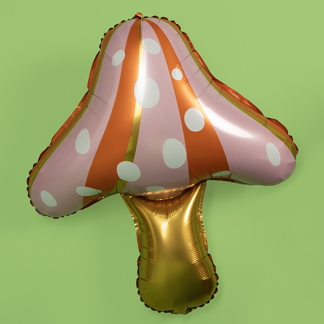 Шар (29''/74 см) Фигура, Гриб Мухомор, Розовый, 1 шт.