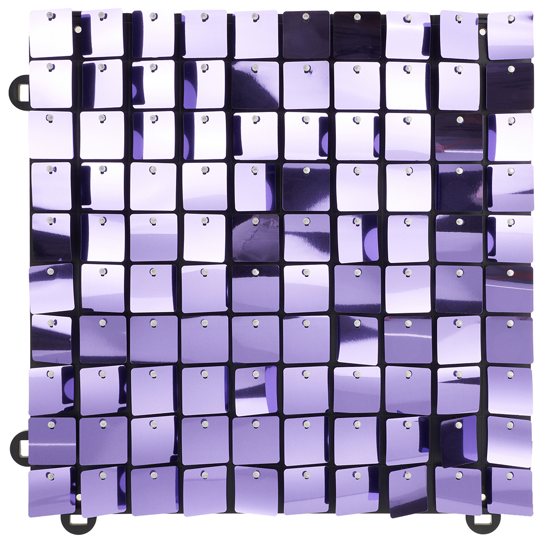 Декоративная панель Пайетки, 30*30 см. Сиреневый, Металлик, 1 шт.