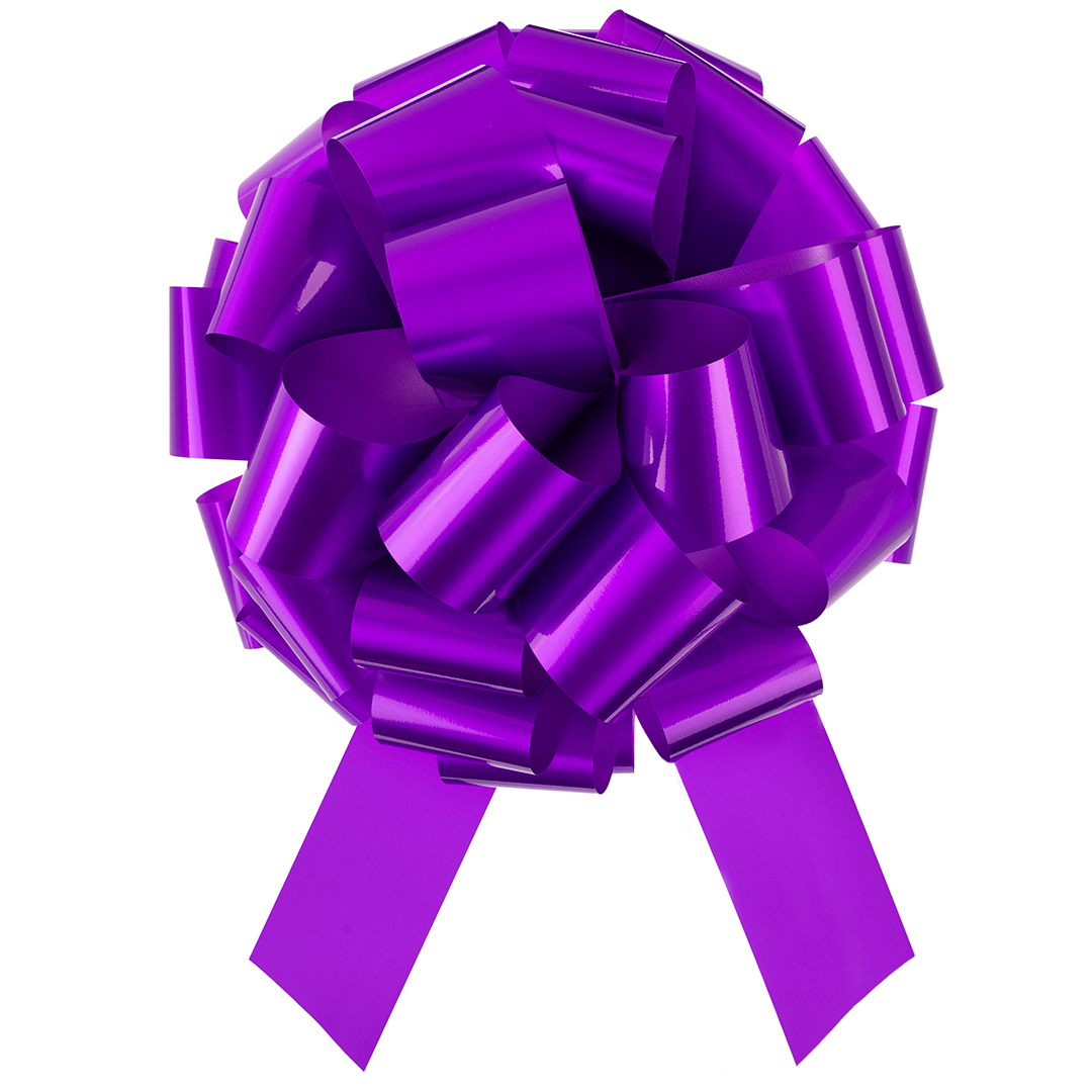 Бант Шар, Фиолетовый, Лаковый, 36 см, 1 шт. в упак. 