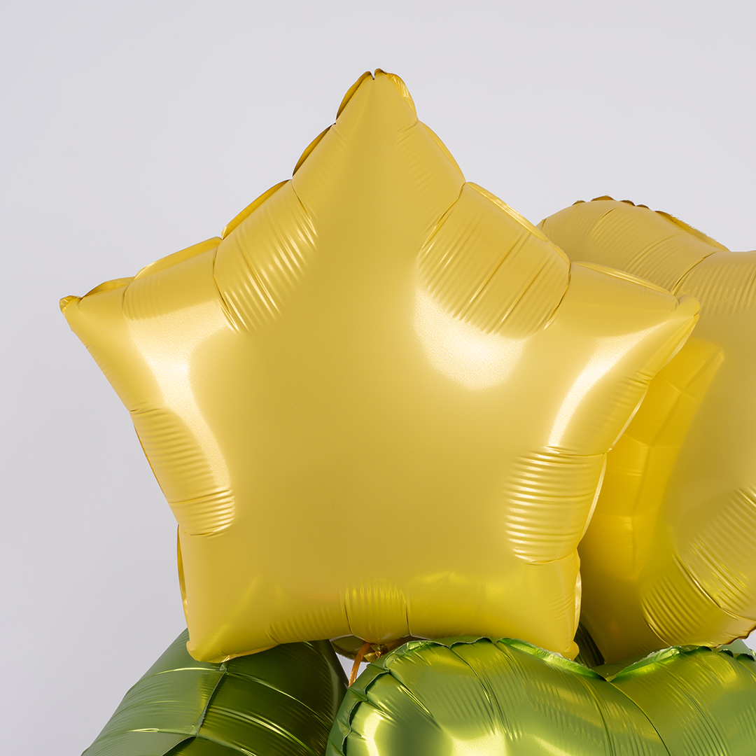 Шар (18''/46 см) Звезда, Желтый банан, Сатин, 1 шт.