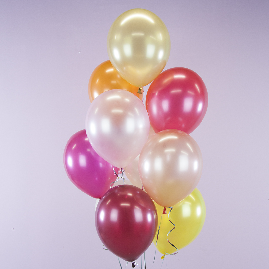 Шар (12''/30 см), Бургундия, металлик, 100 шт.