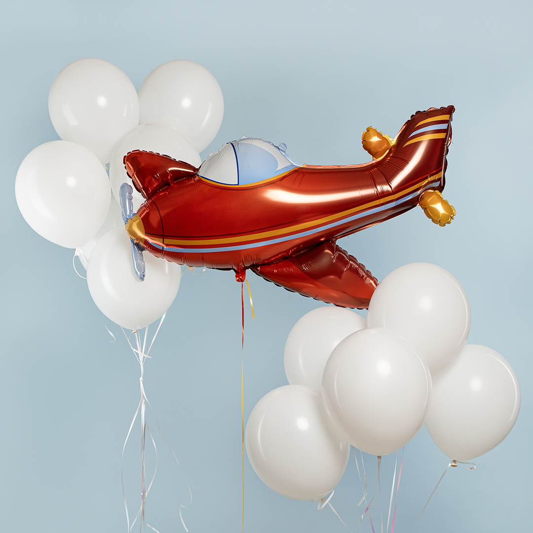 Шар (37''/94 см) Фигура, Самолет, Красный, 1 шт. в уп.
