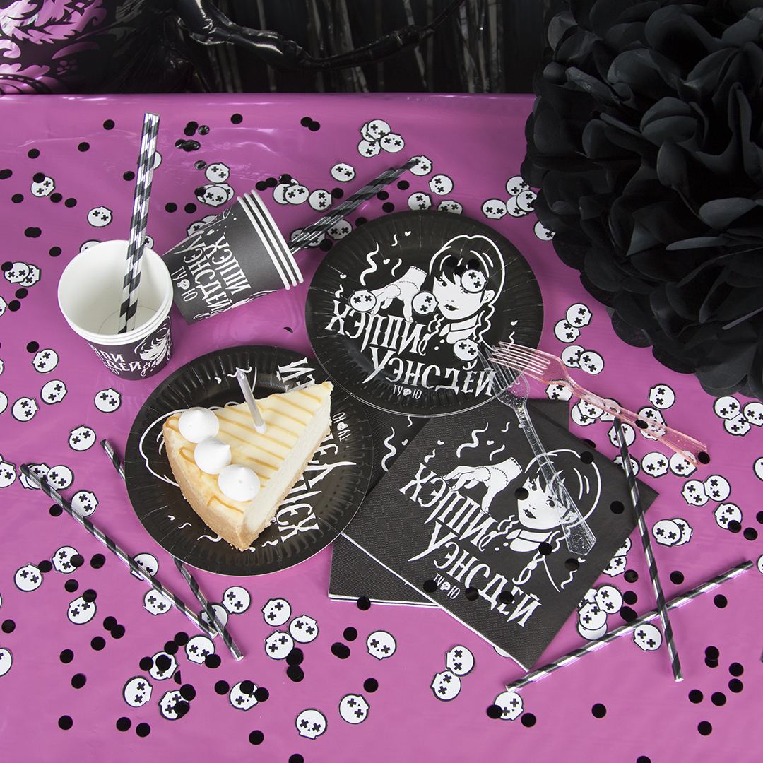 Сервировочные салфетки, Мрачная стори, Черный, 33*33 см, 20 шт.