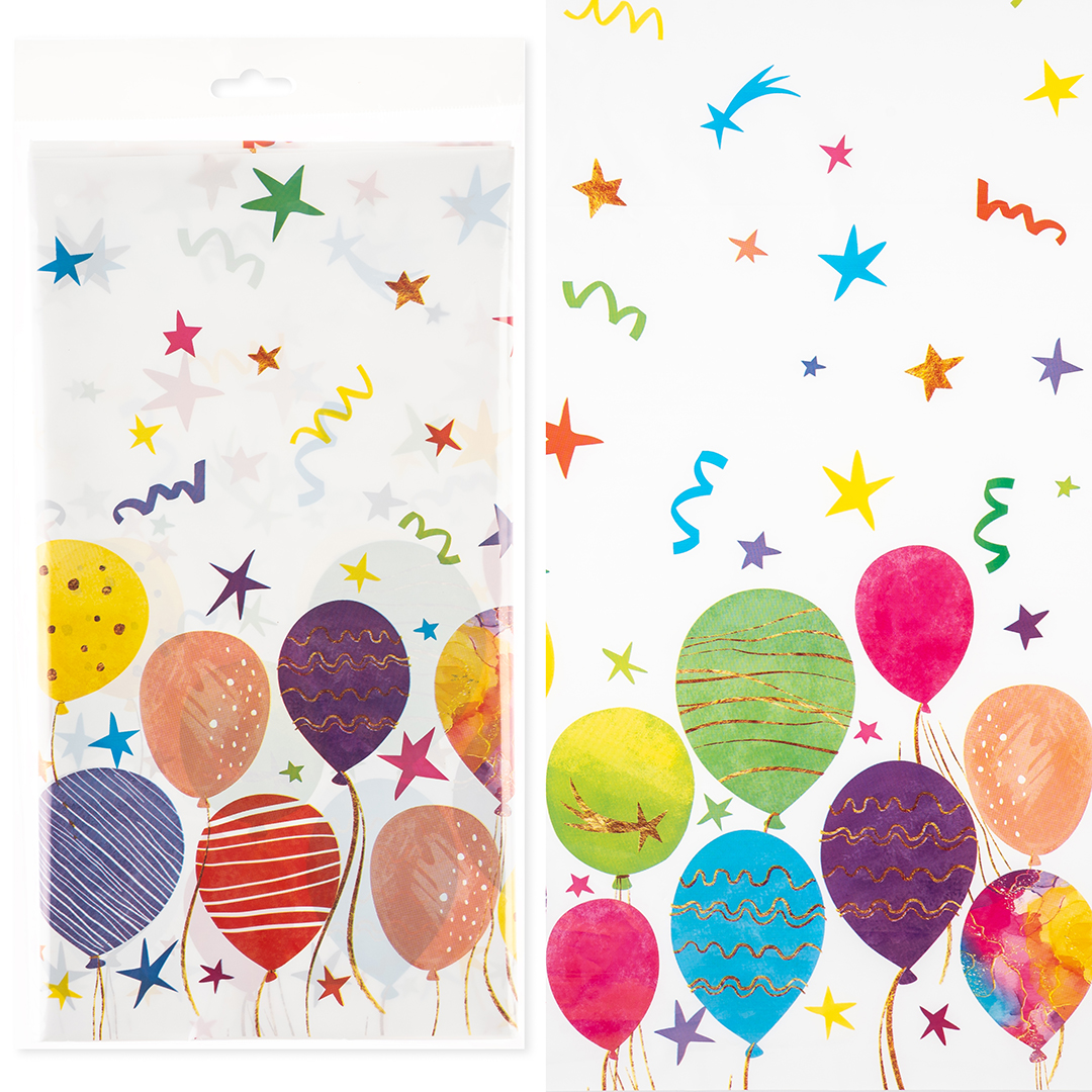 Скатерть одноразовая, Воздушные шары, 120*180 см, 1 шт.