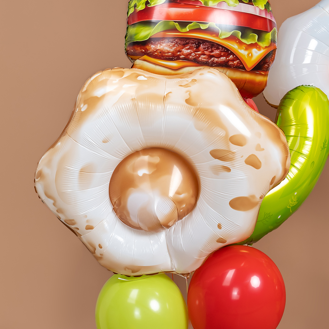 Шар (34''/86 см) Фигура, Яичница, 1 шт.