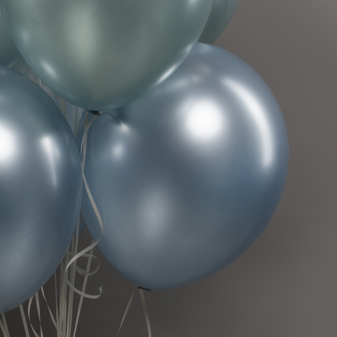 Шар (12''/30 см), Арктический голубой (839), шелк, 12 шт.