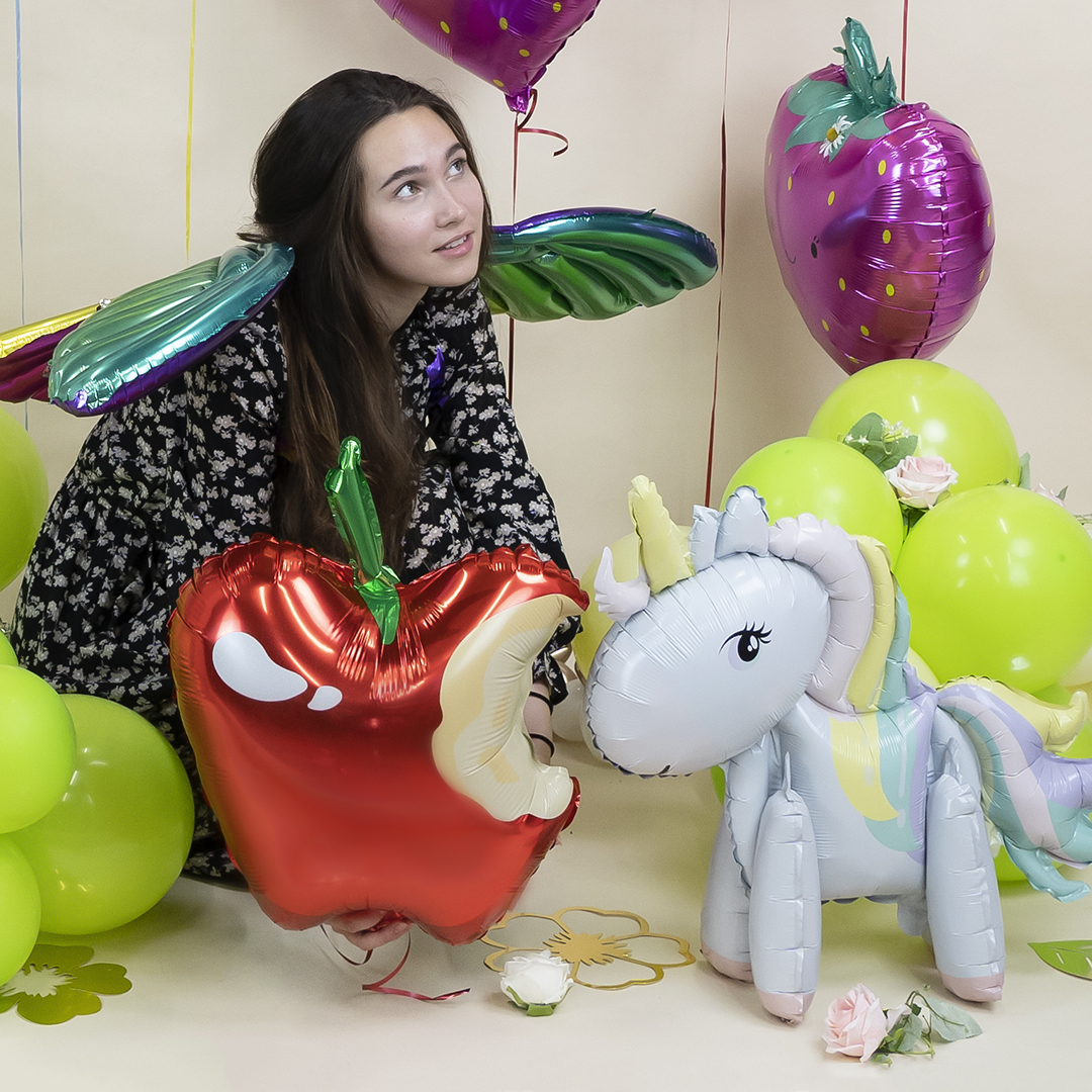 Шар (21''/53 см) Фигура, Яблоко, 1 шт.