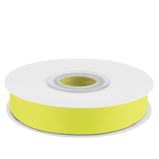 Лента атласная (1,2 см*22,85 м) Желтый неон, 1 шт.
