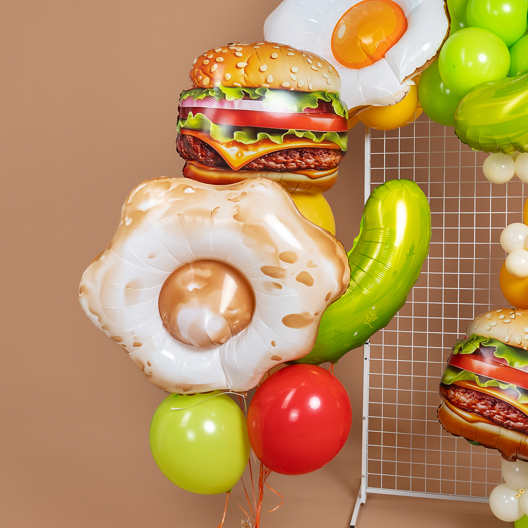 Шар (24''/61 см) Фигура, Бургер, 1 шт. в уп.