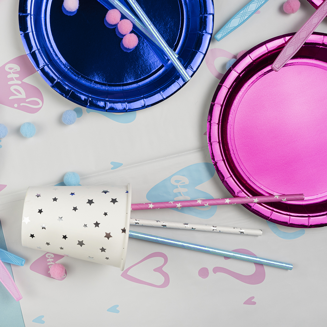 Тарелки (7''/18 см) Синий, Металлик, 6 шт.