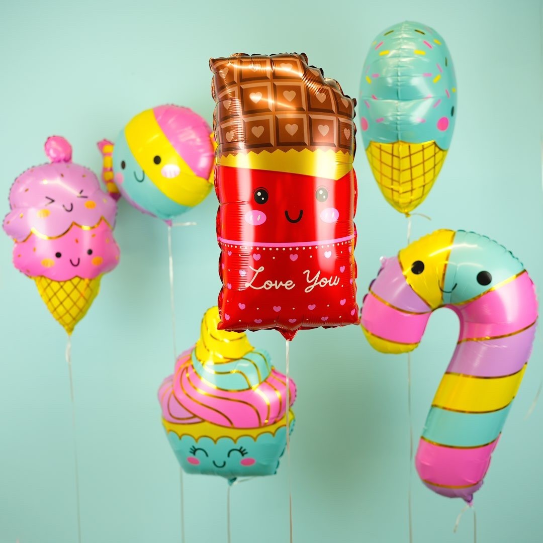 Шар (29''/74 см) Фигура, Леденец трость, Яркие полоски, 1 шт.