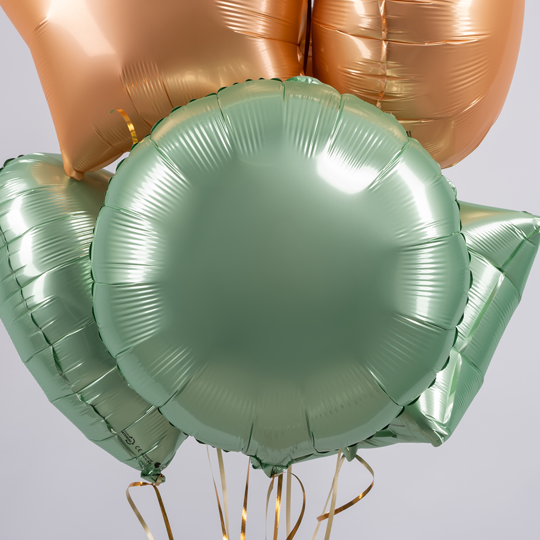 Шар (18''/46 см) Круг, Мятная глазурь, Сатин, 1 шт.