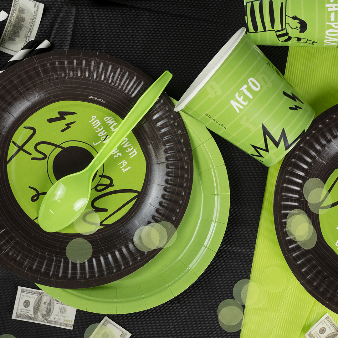 Ложки, Зеленый, 15 см, 10 шт. в упак. 