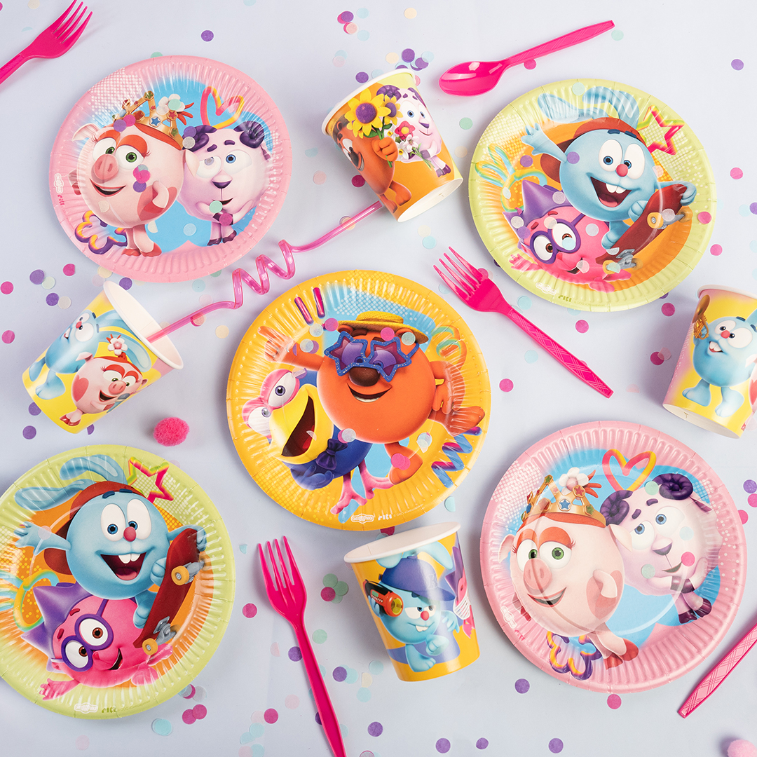Тарелки (7''/18 см) Смешарики, Ассорти, 6 шт.