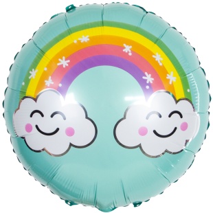 Шар (18''/46 см) Круг, Радужные облака, 1 шт.