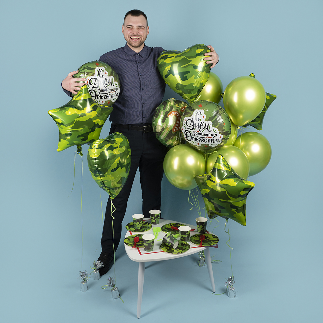 Стаканы (250 мл) Камуфляж, 6 шт.