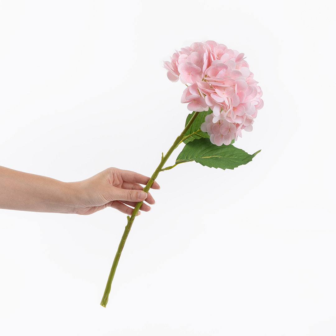 Гортензия, искусственная, Розовый, 52 см, 1 шт. в упак. 