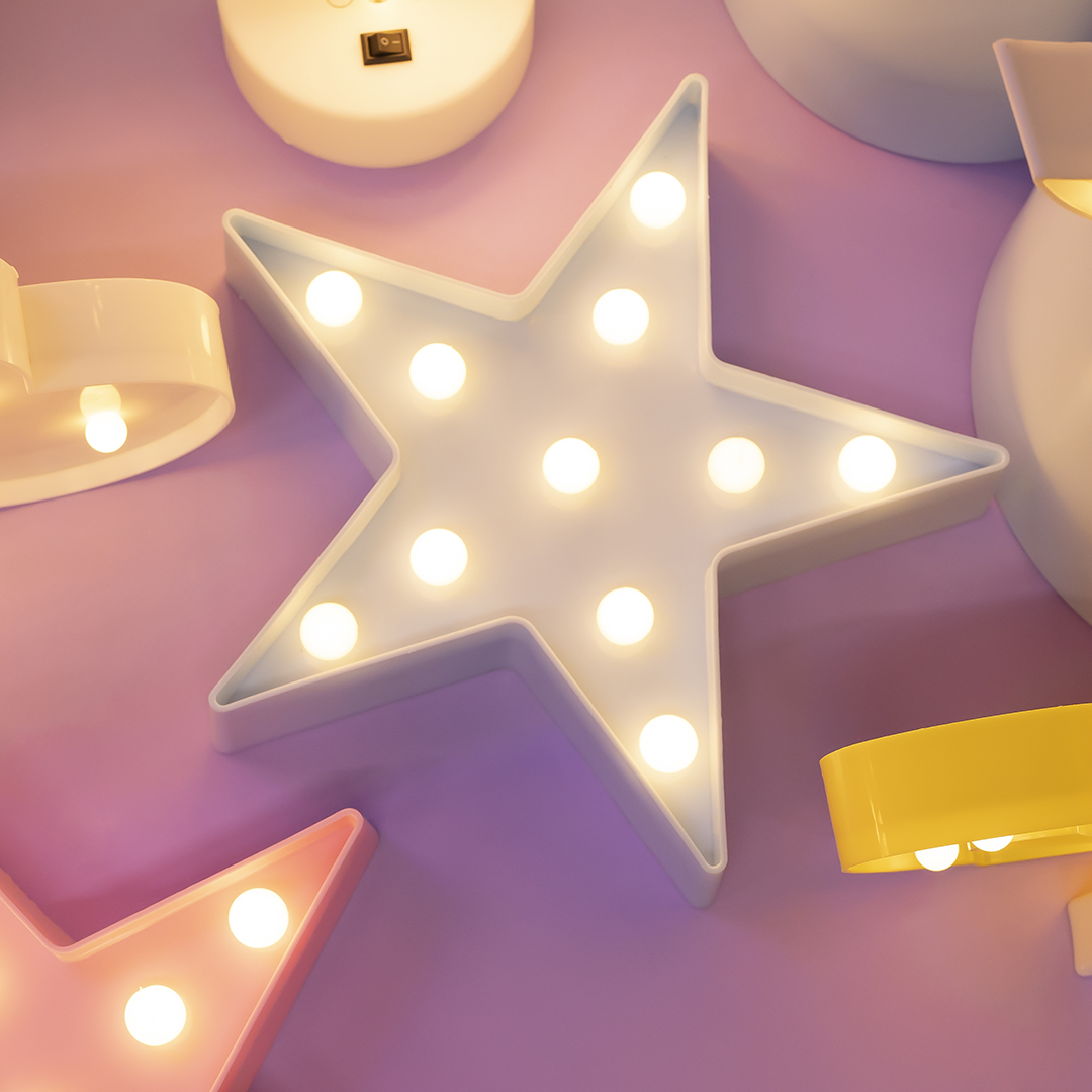 Световая фигура Звезда, 24*24*4,5 см. Белый, 1 шт.