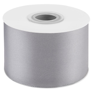 Лента атласная (5 см*22,85 м) Серебро, 1 шт.