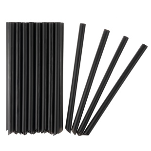 Трубочки для коктейлей (пластик), Широкие, Черный, 50 шт. в упак. 