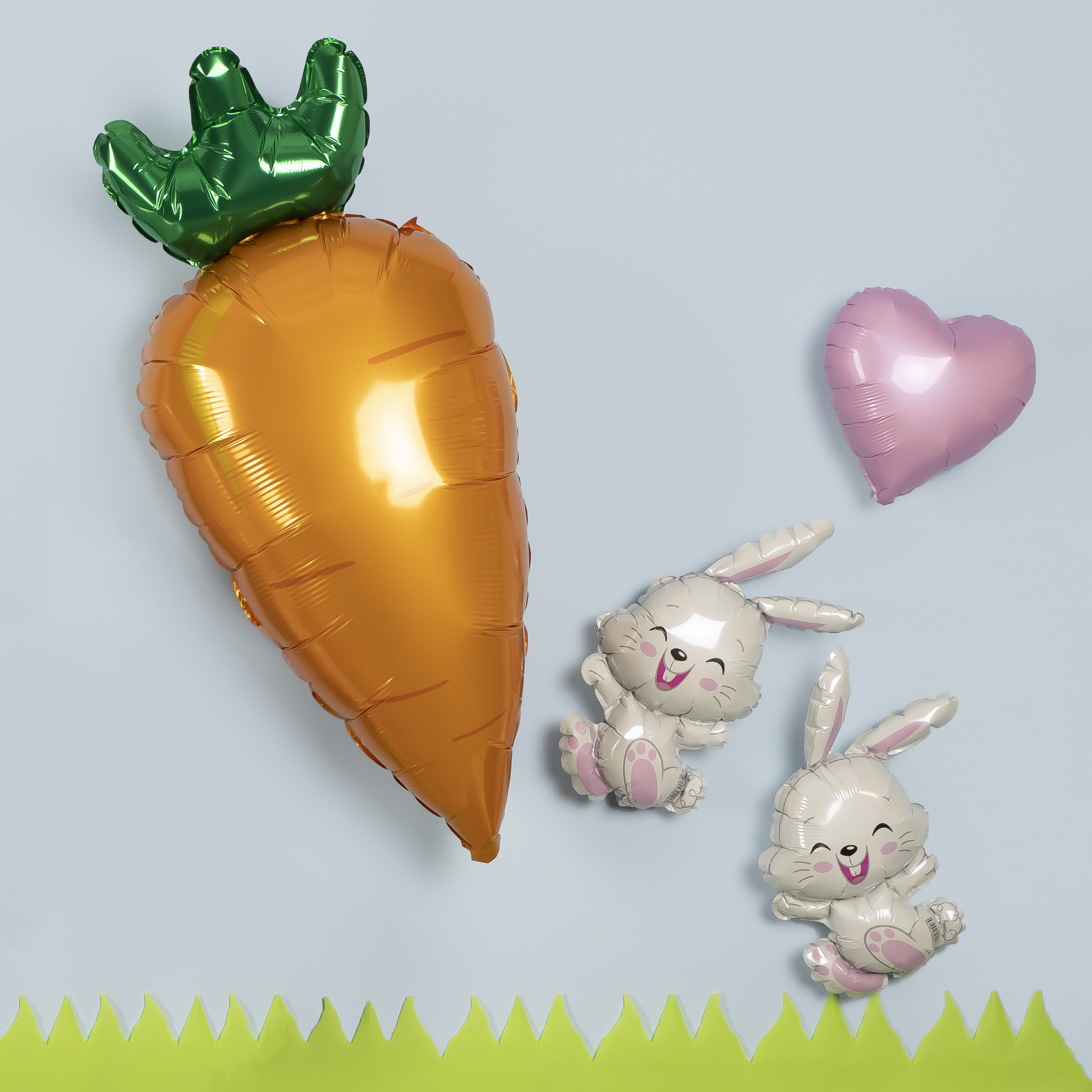 Шар (10''/25 см) Мини-фигура, Милый зайка, 1 шт.