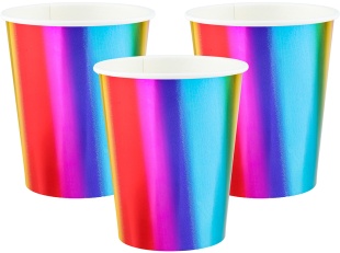 Стаканы (250 мл) Радужный перелив, Металлик, 6 шт.