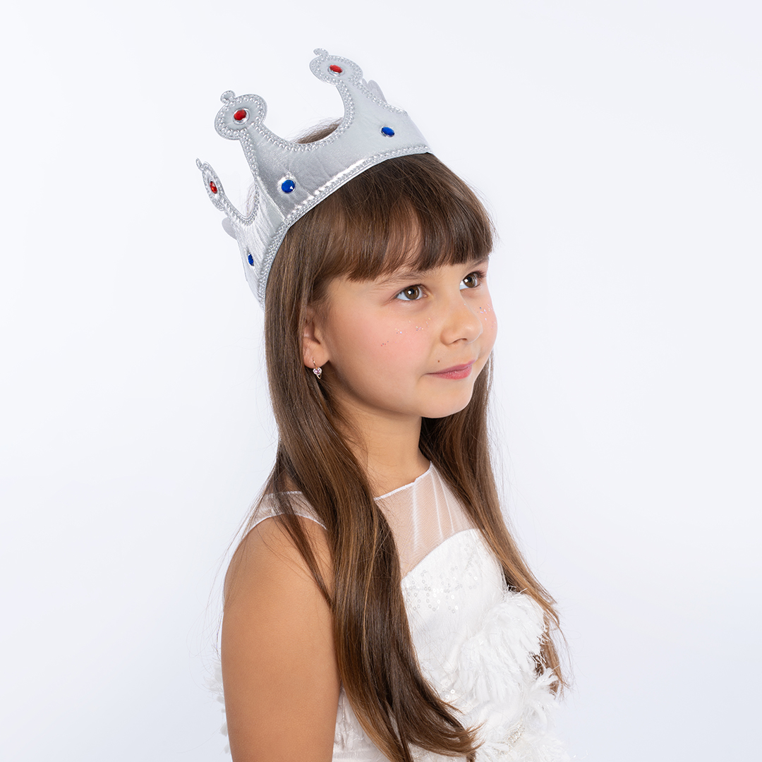 Корона тканевая, Милорд, Серебро, 1 шт. 