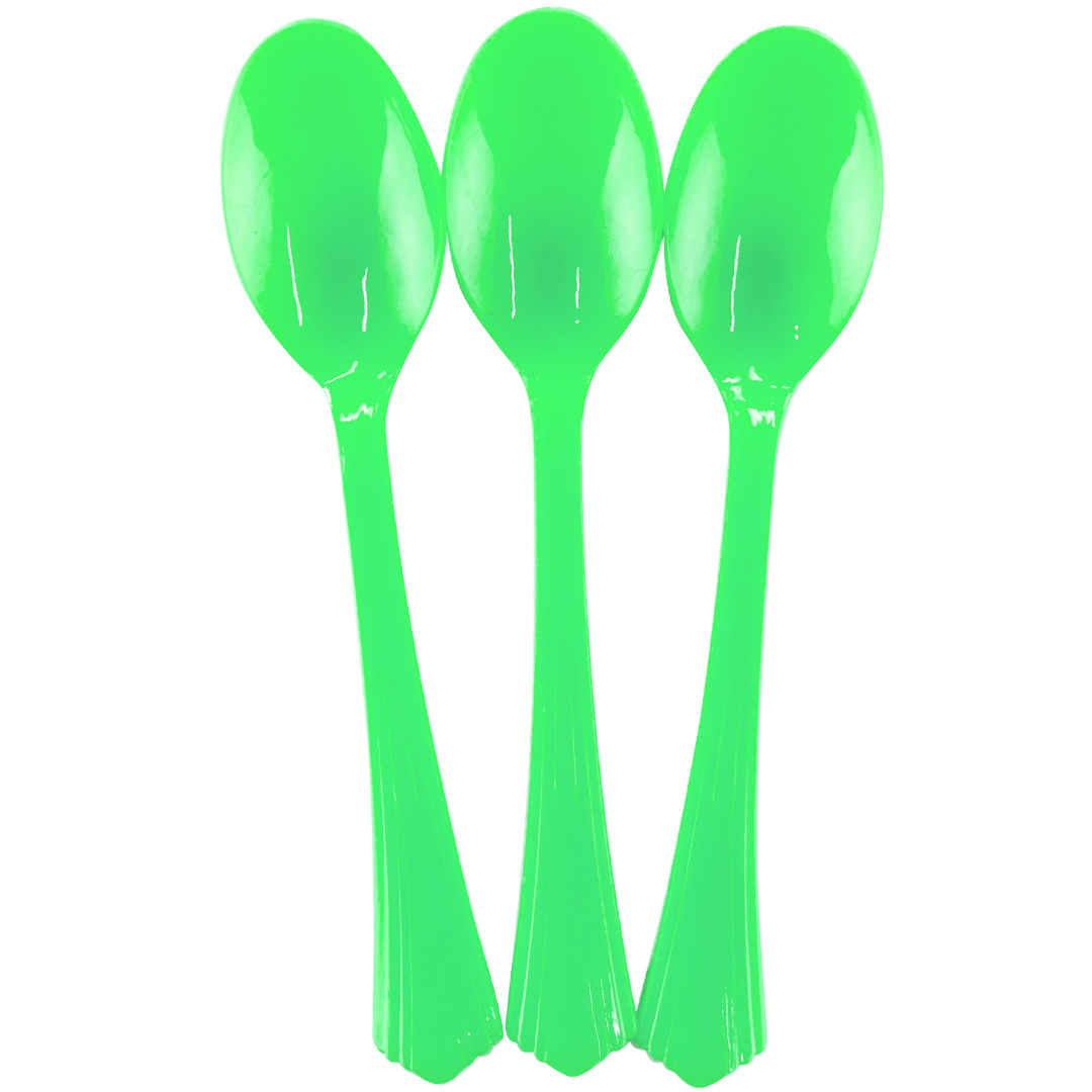 Ложки, Премиум, Зеленый, 16 см, 10 шт. в упак. 