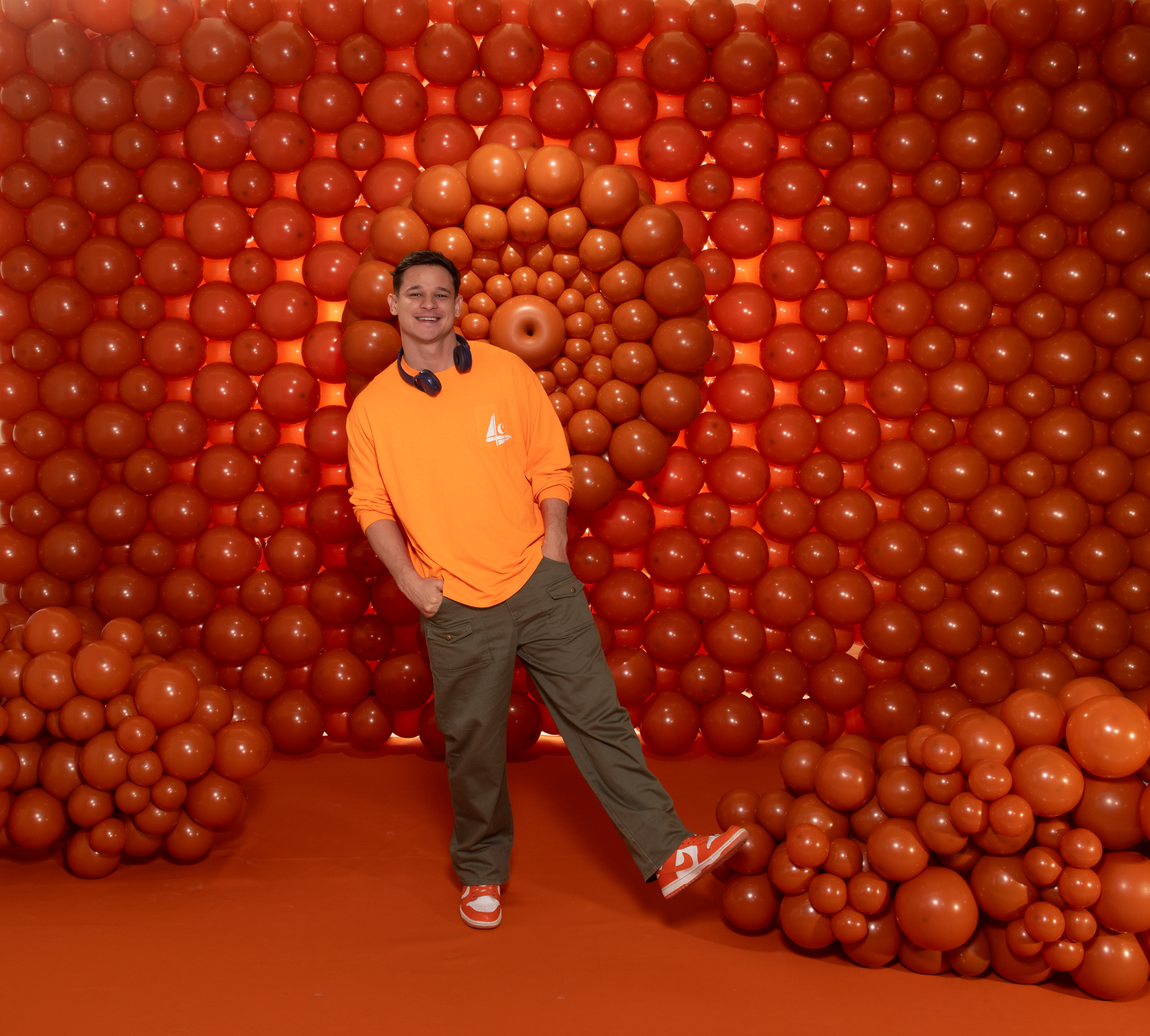 Шар (24''/61 см), Оранжевый закат (062), пастель, 3 шт.