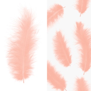 Перья, Премиум, Нежно-розовый, 12-15 см, 30 шт.