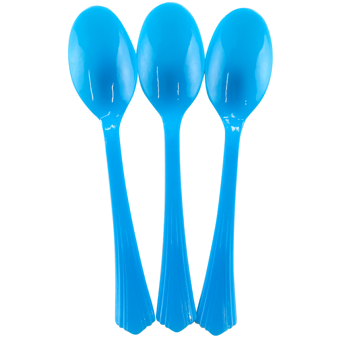 Ложки, Премиум, Голубой, 16 см, 10 шт. в упак. 