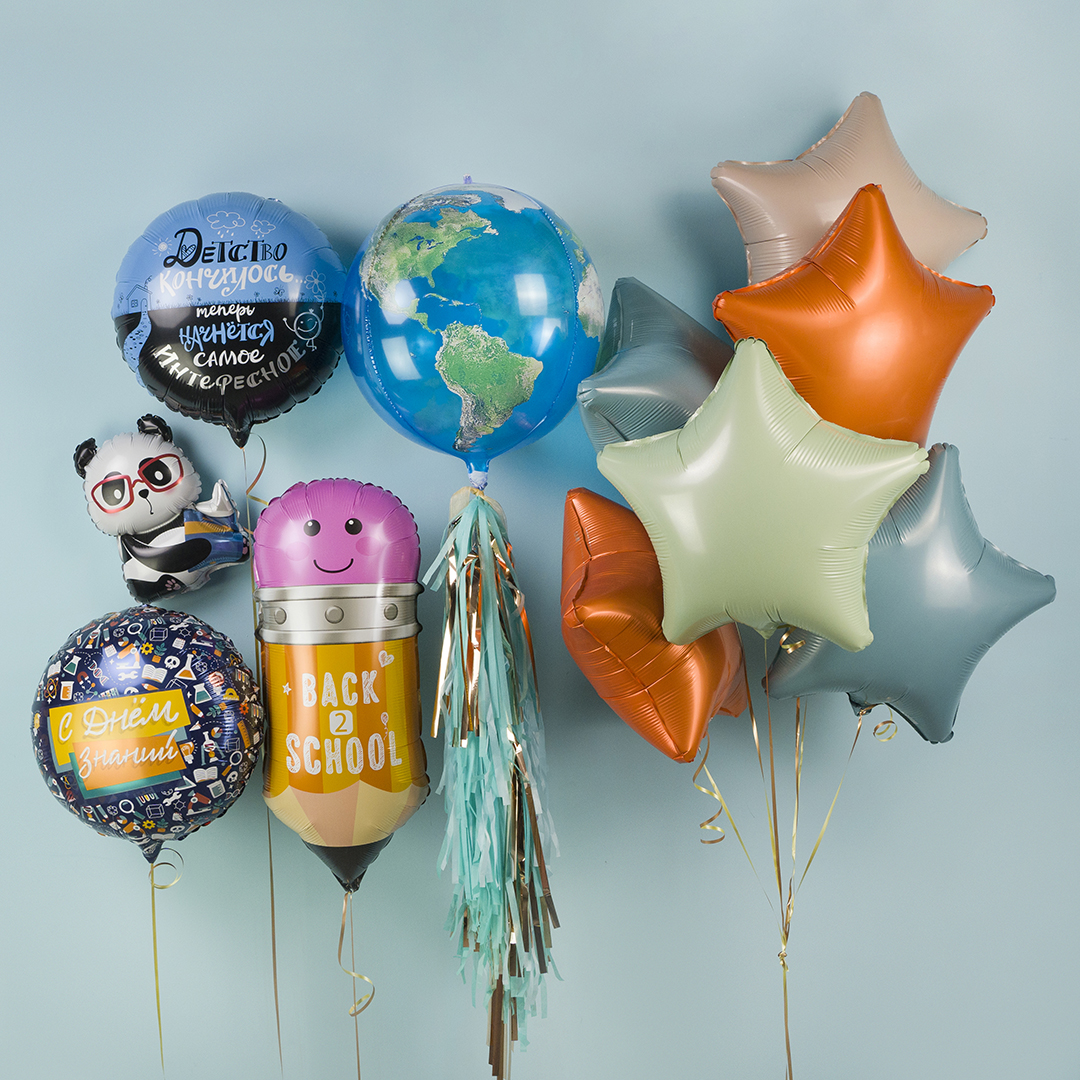 Шар (29''/74 см) Фигура, Школьный карандаш, Желтый, 1 шт.