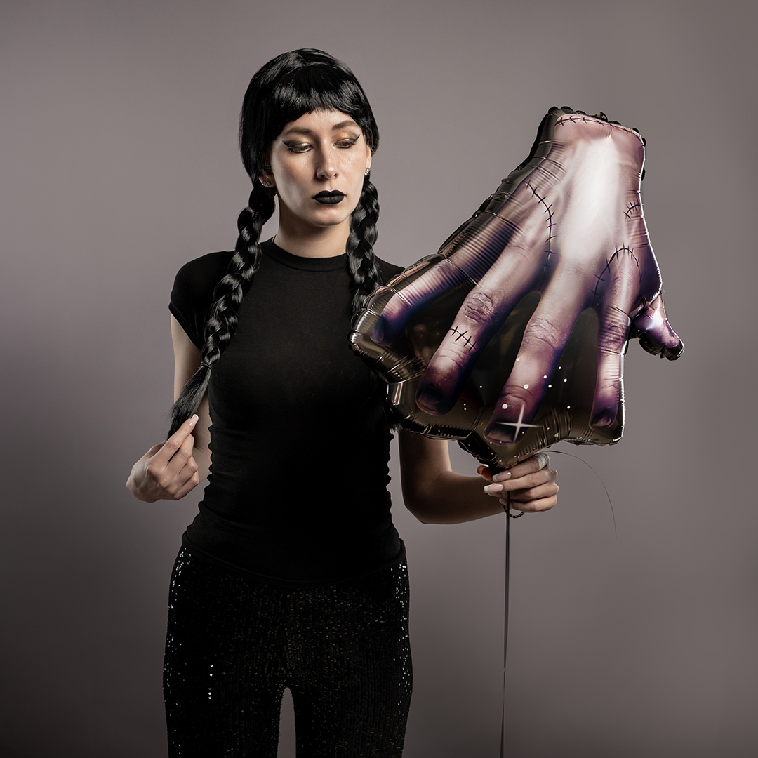 Парик карнавальный, 200 гр, Уэнсдей, Черный, 1 шт. в упак. 