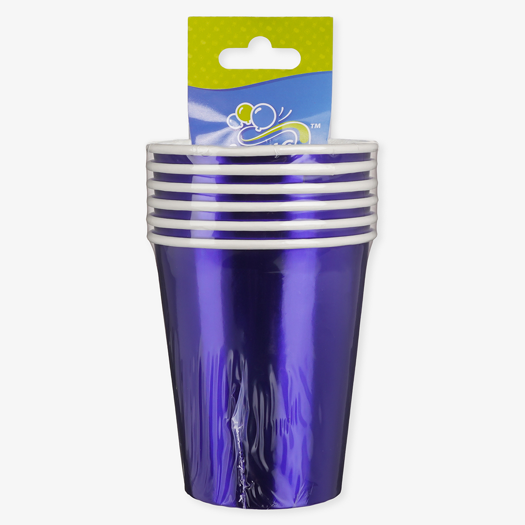 Стаканы (250 мл) Синий, Металлик, 6 шт.