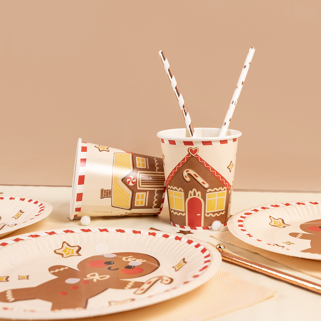 Тарелки (7''/18 см) Пряничный человечек, 6 шт.