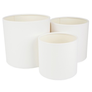 Набор коробок Цилиндр, без крышки, Слоновая кость, 21*21 см, 3 шт. в упак. 