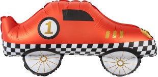 Шар (30''/76 см) Фигура, Гоночная машинка, Красный, Сатин, 1 шт. в уп.