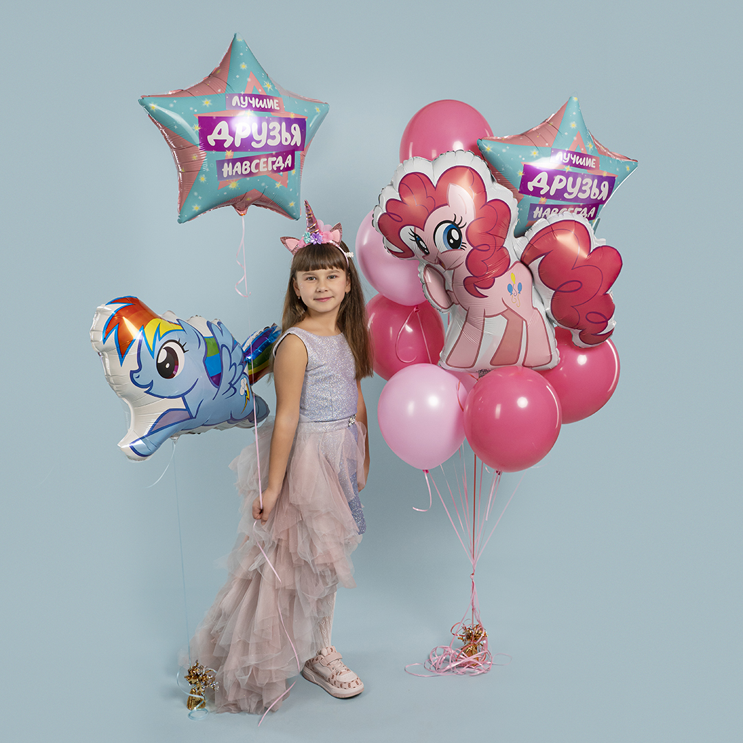 Ободок, Цветочный единорог, Розовый, с блестками, 1 шт. 