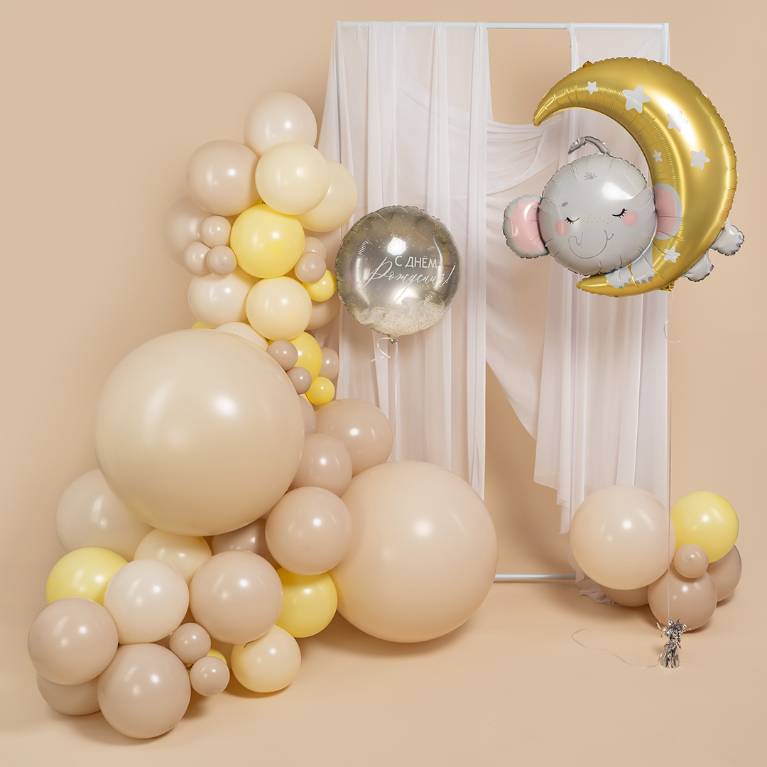 Шар (12''/30 см), Слоновая кость, пастель ретро, 100 шт.