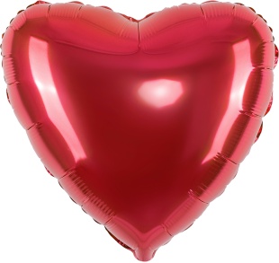 Шар (32''/81 см) Сердце, Красный, 1 шт.