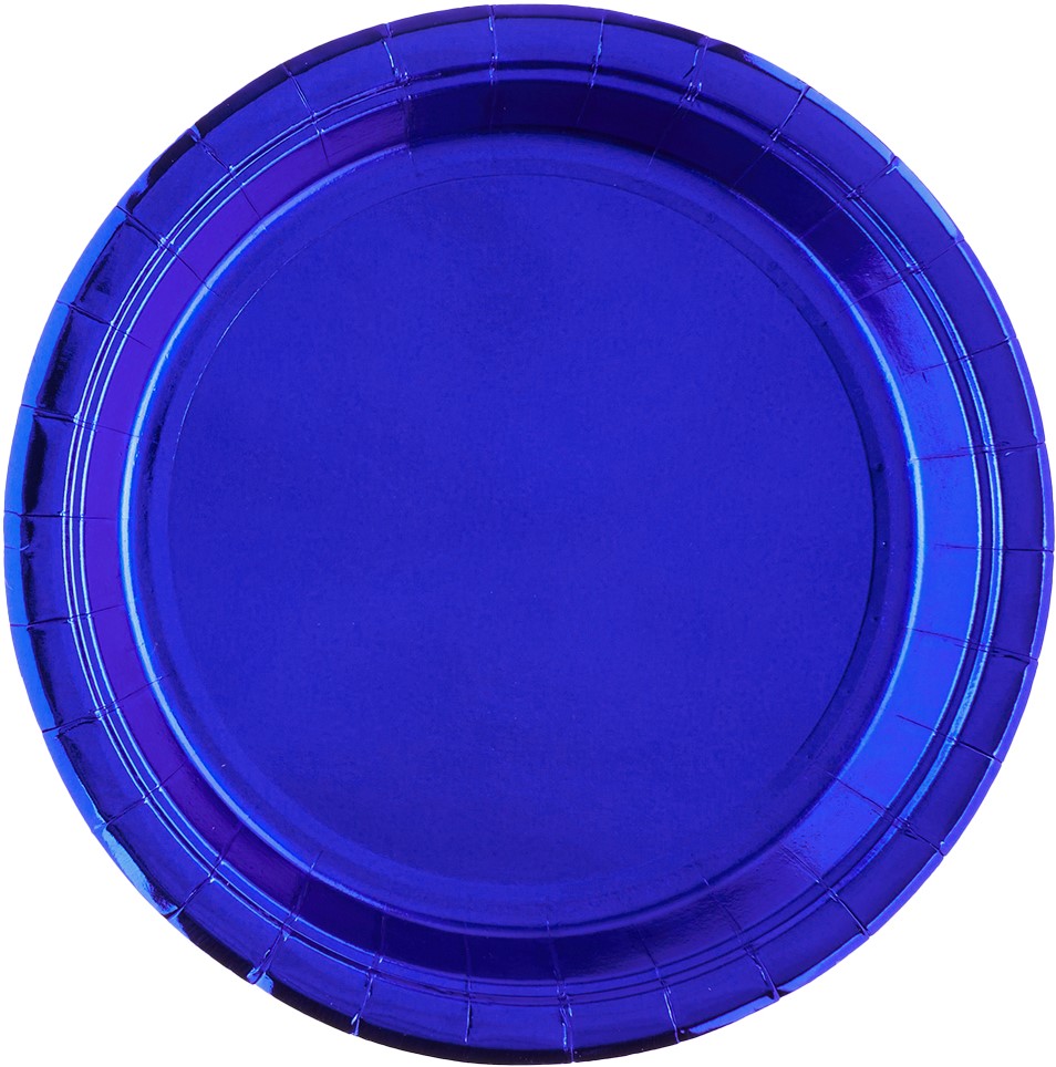 Тарелки (9''/23 см) Синий, Металлик, 6 шт.